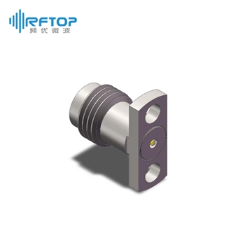 1.85mm母双孔法兰毫米波可拆卸连接器, DC-67GHz, 安装孔距8.6mm - RC67VF-UF2D07-XX