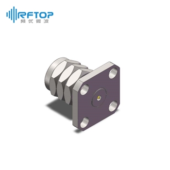 1.85mm公头4孔法兰毫米波可拆卸连接器, DC-67GHz, 安装孔距8.6mm- RC67VM-UF4D01-XX