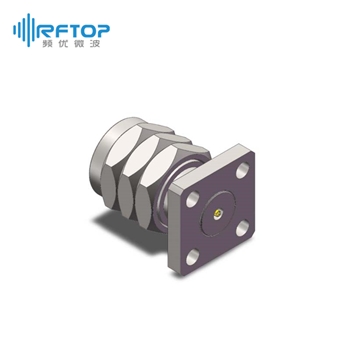1.85mm公四孔法兰毫米波可拆卸连接器, DC-67GHz, 安装孔距6.35mm - RC67VM-UF4D02-XX