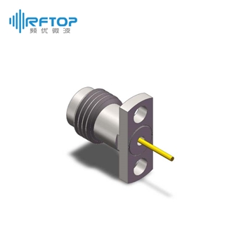 1.85mm母头2孔法兰毫米波空气线穿墙连接器, DC-67GHz, 安装孔距8.6mm- RC67VF-AF2D07-XX