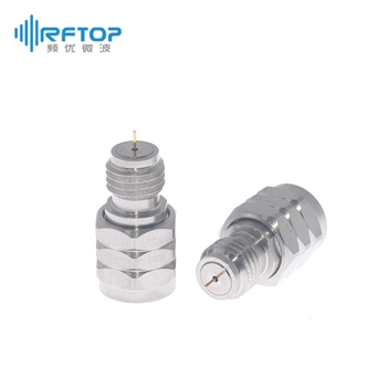 1.85mm公头穿墙毫米波金属穿墙连接器, DC-67GHz, 尾部螺纹规格M6X 0.75-6g- RC67VM-MYD02D-XX