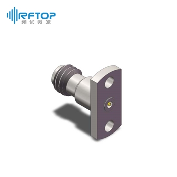 1.0mm母头2孔法兰毫米波可拆卸连接器, DC-110GHz, 安装孔距7.1mm- RC110WF-UF2D12-XX