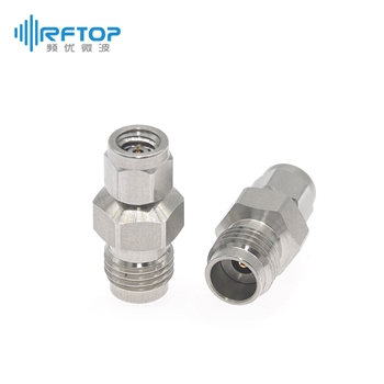 1.0mm公头 转 2.4mm母头 毫米波转接器|普军级, DC-50GHz, 不锈钢- RA5014-2