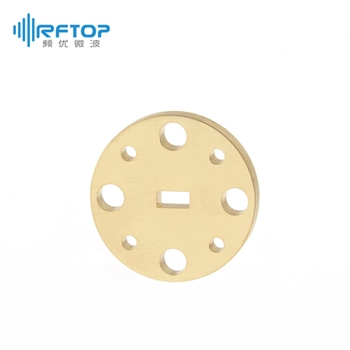 WR15(BJ620)毫米波1/4波定长块, 49.8-75.8GHz, FUGP620圆形法兰, 铜镀金 - RWGQL15