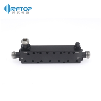 N单定向同轴耦合器, 0.5-6GHz, 耦合度20dB, 100W, 黄铜镀三元合金- RDC05F6N-20