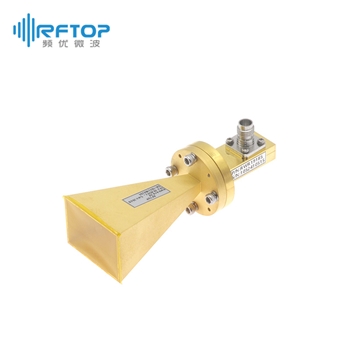 WR19(BJ500)标准增益喇叭天线|专业型, 同轴1.85mm母头输入, 39.2-59.6GHz, 增益20dB, FUGP500圆形法兰, 正交- RWHA19V-20