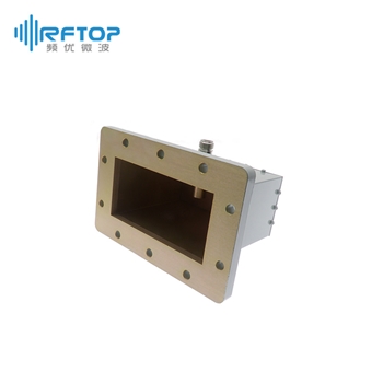 WR510(BJ18) 转 N母头波导同轴转换器|精密型, 1.45-2.2GHz, FDP18(UDR)矩形法兰, 正交, 接头黄铜镀镍- RWR510N100