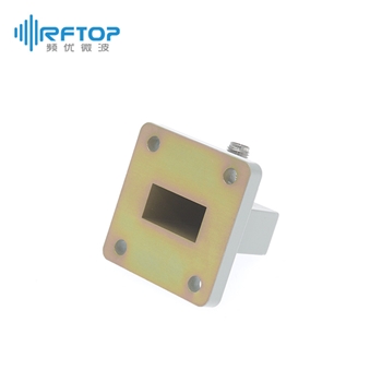 WR75(BJ120) 转 SMA母头波导同轴转换器|经济型, 9.84-15GHz, FBP120(UBR)正方形法兰, 正交, 接头不锈钢- RWR75S02