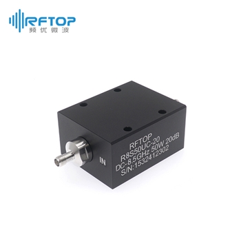 SMA中功率同轴固定衰减器|专业型, 内置式, DC-8.5GHz, 50W, 1-50dB, 单向, 母头输入, 母头输出, 矩形, 接头不锈钢- R8S50UC-XX