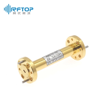 WR10(BJ900)毫米波直波导, 73.8-112GHz, 同轴, FUGP900圆形法兰, 铜镀金- RWG10-L