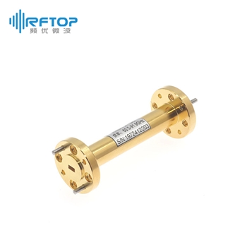 WR12(BJ740)毫米波直波导, 60.5-91.9GHz, 同轴, FUGP740圆形法兰, 铜镀金- RWG12-L
