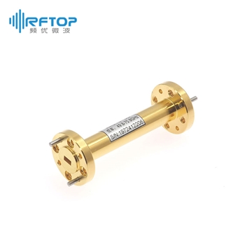 WR15(BJ620)毫米波直波导, 49.8-75.8GHz, 同轴, FUGP620圆形法兰, 铜镀金- RWG15-L