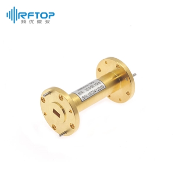 WR22(BJ400)毫米波直波导, 32.9-50.1GHz, 同轴, FUGP400圆形法兰, 铜镀金- RWG22-L