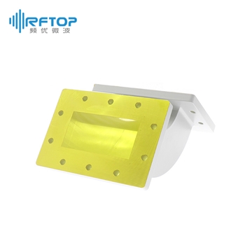 WR340(BJ26)弧形90度直角E面弯波导, 2.17-3.3GHz, FDP26矩形平法兰- RWGWE340-L1-L2
