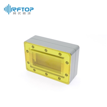 WR229(BJ40)压力窗（透波窗）, 3.22-4.9GHz, 1000W, FDM40矩形密封法兰/FDP40矩形平法兰- RWGPW229G