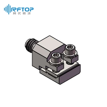 1.0mm母头2孔法兰毫米波PCB End Launch免焊连接器, DC-110GHz, 安装孔距5.84mm- RC110F-EL09-023