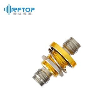1.85mm母头 转 1.85mm母头 穿墙毫米波转接器|精密型, 气密型, DC-67GHz, 不锈钢, 长度23.4mm，安装孔尺寸9.6(φ)- RAHS67V01Y