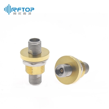 2.92mm(K,SK)母头 转 2.92mm(K,SK)母头 穿墙毫米波转接器|精密型, 气密型, DC-40GHz, 不锈钢, 长度22.5mm，安装孔尺寸9.6(φ)- RAHS40K01Y
