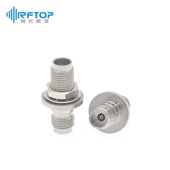 2.4mm母头 转 2.4mm母头 穿墙毫米波转接器|普军级, 带密封圈, DC-50GHz, 不锈钢, 长度23.1mm- RA5001YS-2