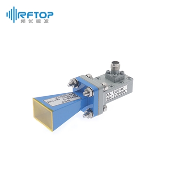 WR34(BJ260)标准增益喇叭天线|专业型, 同轴2.92mm(K,SK)母头输入, 27.1-33GHz, 增益10dB, FBP260方形平法兰, 正交- RWHA34K-10