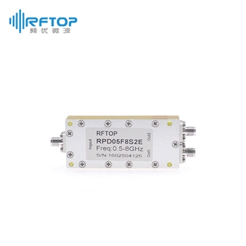 SMA一分二微带式功分器|经济型, 0.5-8GHz, 20W, 接头铜镀三元合金- RPD05F8S2E