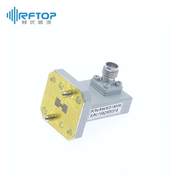 WRD1800 转 2.92mm(K,SK)母毫米波双脊波导同轴转换器|精密型, 18-40GHz, FPWRD1800矩形法兰, 正交, 接头不锈钢- RWRD1800K