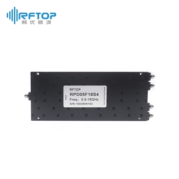 SMA一分四微带式功分器|专业型, 0.5-18GHz, 30W, 接头不锈钢- RPD05F18S4