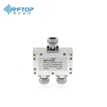 N一分二LC功分器, 5-1000MHz, 1W, 接头铜镀三元合金- RPDLCM5F1N2