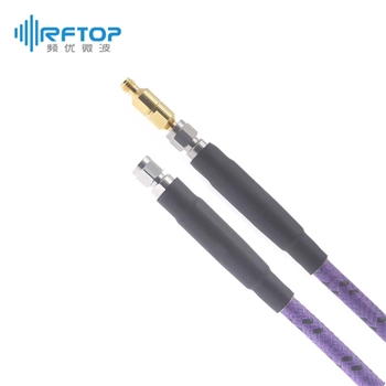 1.0mm公 转 1.0mm公 毫米波高性能铠装测试电缆组件|精密型, 带铠甲, DC-110GHz, 配接RCT200电缆/RCP400铠甲 , 线径4mm- RCP400-WMWM-L