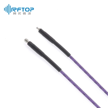 1.0mm公 转 1.0mm母 毫米波高性能铠装测试电缆组件|精密型, 带铠甲, DC-110GHz, 配接RCT200电缆/RCP400铠甲 , 线径4mm- RCP400-WMWF-L