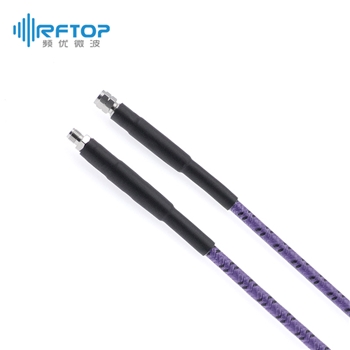 2.92mm(K,SK)母 转 2.4mm公 毫米波高性能铠装测试电缆组件|精密型, 带铠甲, DC-40GHz, 配接RCT360电缆/RCP600铠甲 , 线径6mm- RCP600-KFUM-L