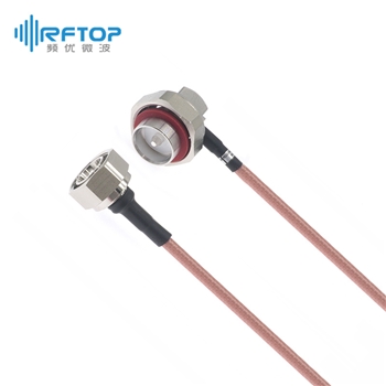 L29(DIN 7/16)公 转 4.3-10公 军标系列电缆组件|精密型, DC-3GHz, 配接RCG142电缆, 线径4.95mm - RCG142-DMW4310M-L