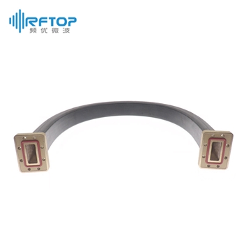 WR137(BJ70)可扭软波导, 5.38-8.17GHz, 2000W, FDM70矩形密封法兰, 黄铜 - RWGFT137GG-L