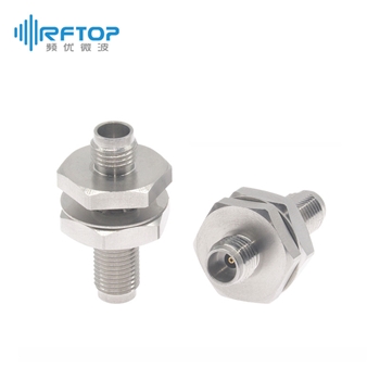 2.4mm母 转 2.4mm母 穿墙毫米波转接器|普军级, DC-50GHz, 不锈钢 - RA5001YH