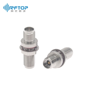 2.92mm(K,SK)母 转 2.92mm(K,SK)母 穿墙毫米波转接器|超优级(Ultra), 带密封圈, DC-40GHz, 不锈钢 - RA4001YSH
