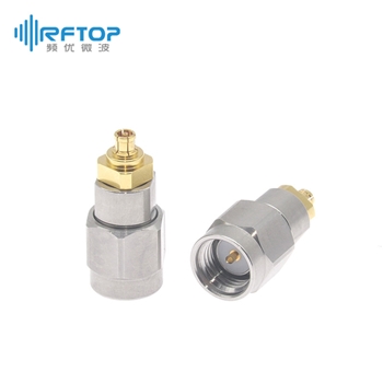 SMA公 转 SSMP(GPPO,SMPM)母 转接器|超优级(Ultra), DC-18GHz, 不锈钢+铍铜镀金 - RA18S42H