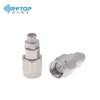 SMA公 转 SSMP(GPPO,SMPM)公 全擒纵 转接器|超优级(Ultra), DC-18GHz, 不锈钢 - RA18S43H