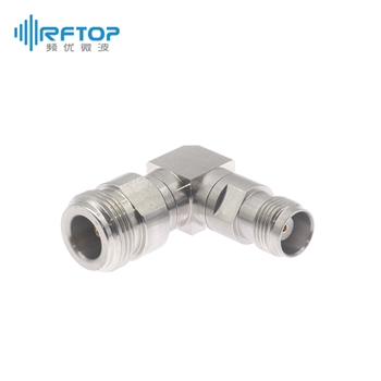 N母 转 TNC母 直角90度弯转接器|超优级(Ultra), DC-18GHz, 不锈钢 - RA18N27WH