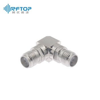 SMA母 转 SMA母 直角90度弯转接器|超优级(Ultra), DC-26.5GHz, 不锈钢 - RA27S01WH02