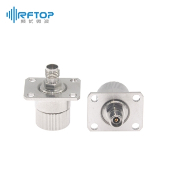 NMD2.92公 转 2.92mm(K,SK)母 四孔法兰毫米波转接器|普军级, DC-40GHz, 不锈钢 - RA4036F