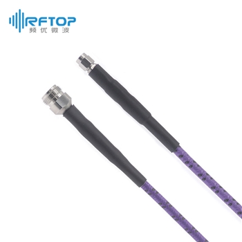 N母 转 3.5mm公 高性能铠装电缆组件|精密型, 带铠甲, DC-18GHz, 配接RCT360电缆/RCP600铠甲 , 线径6mm - RCP600-NFQM-L