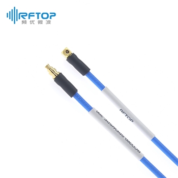 SSMP(GPPO,SMPM)直角90度弯母 转 SSMP(GPPO,SMPM)母 柔性互联电缆组件|精密型, DC-18GHz, 配接RCQ260电缆, 线径2.6mm - RCQ260-SPFWSPF-L