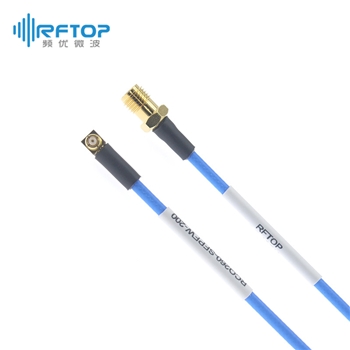 SMA公 转 SMP(GPO)直角90度弯母 柔性互联电缆组件|精密型, DC-18GHz, 配接RCQ260电缆, 线径2.6mm - RCQ260-SMPFW-L