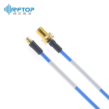 SMA穿墙母 转 SMP(GPO)母 柔性互联电缆组件|精密型, DC-18GHz, 配接RCQ260电缆, 线径2.6mm - RCQ260-SFYPF-L