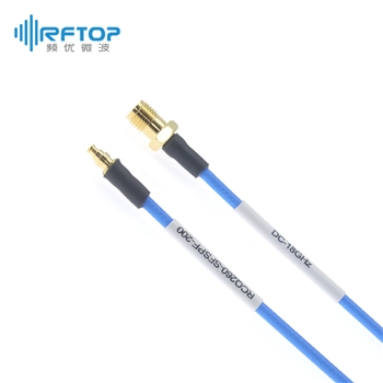 SMA母 转 SSMP(GPPO,SMPM)母 柔性互联电缆组件|精密型, DC-18GHz, 配接RCQ260电缆, 线径2.6mm - RCQ260-SFSPF-L