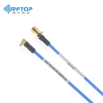 SMA母 转 SSMP(GPPO,SMPM)直角90度弯母 柔性互联电缆组件|精密型, DC-18GHz, 配接RCQ260电缆, 线径2.6mm - RCQ260-SFSPFW-L