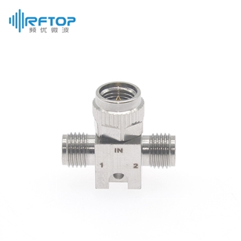 2.92mm(K,SK)一分二毫米波电阻式功分器|超优级(Ultra), DC-40GHz, 5W, 接头不锈钢, 三通低驻波A型 - RPD40K2M-A