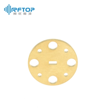 WR12(BJ740)毫米波1/4波定长块, 60.5-91.9GHz, FUGP740圆形法兰, 铜镀金 - RWGQL12