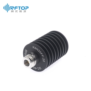 N中功率同轴固定衰减器|专业型, 双向, 母-母, 圆形, 接头铜镀三元合金, DC-4GHz, 20W - R4N20FF-XX
