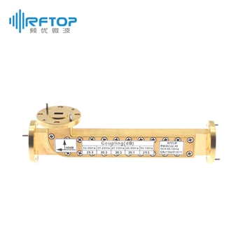 WR22(BJ400)单定向波导耦合器|专业型, 高定向, 32.9-50.1GHz, 耦合度40dB, FUGP400圆形法兰, 铜镀金 - RWDC22-40